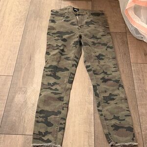 Hudson Jeans Olive Camo Skinny Jeans